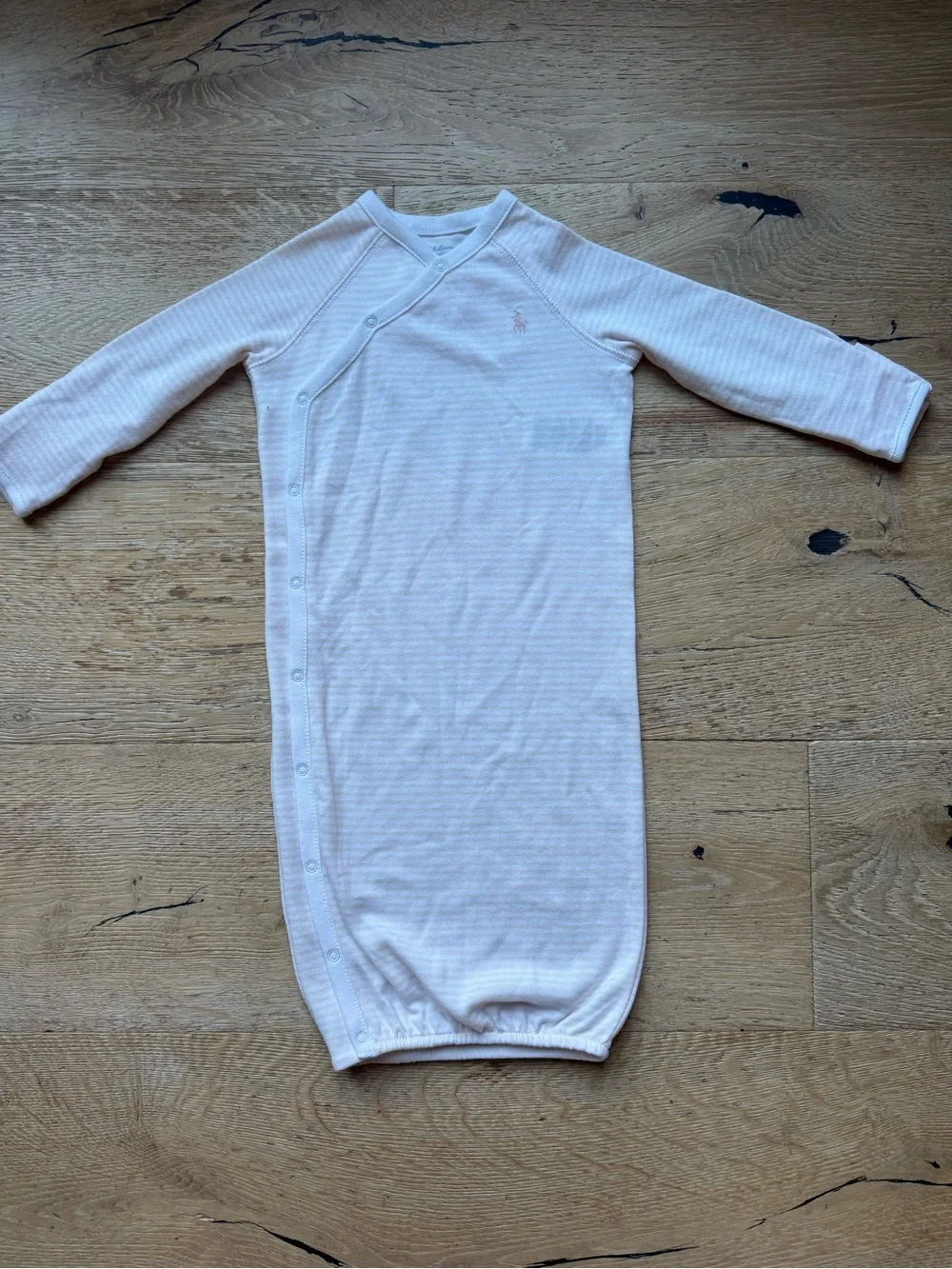 Ralph Lauren Pale Pink & White Baby Gown Sz 6-9 Mo Pristine cond PriceFirm!
